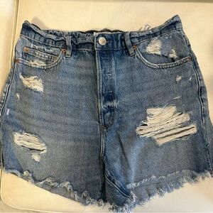 Garage Distressed Denim Shorts